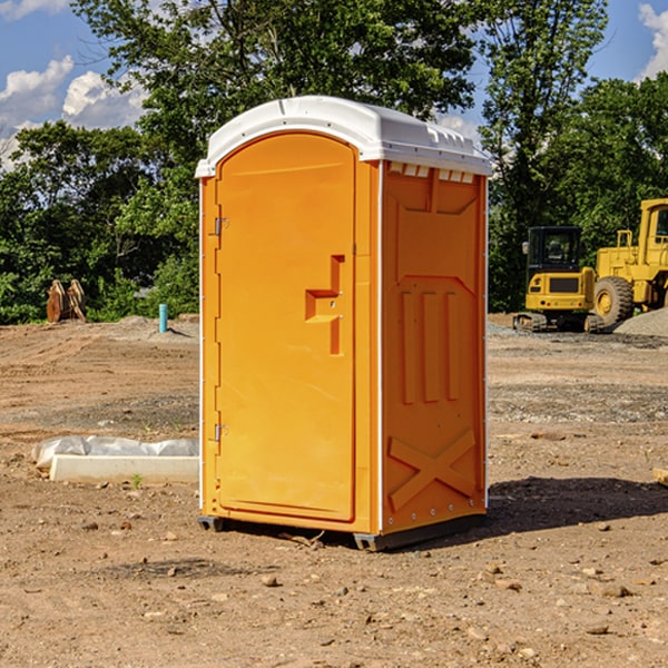 how often are the portable toilets cleaned and serviced during a rental period in Grangeville California